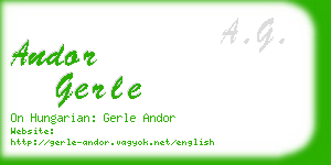 andor gerle business card